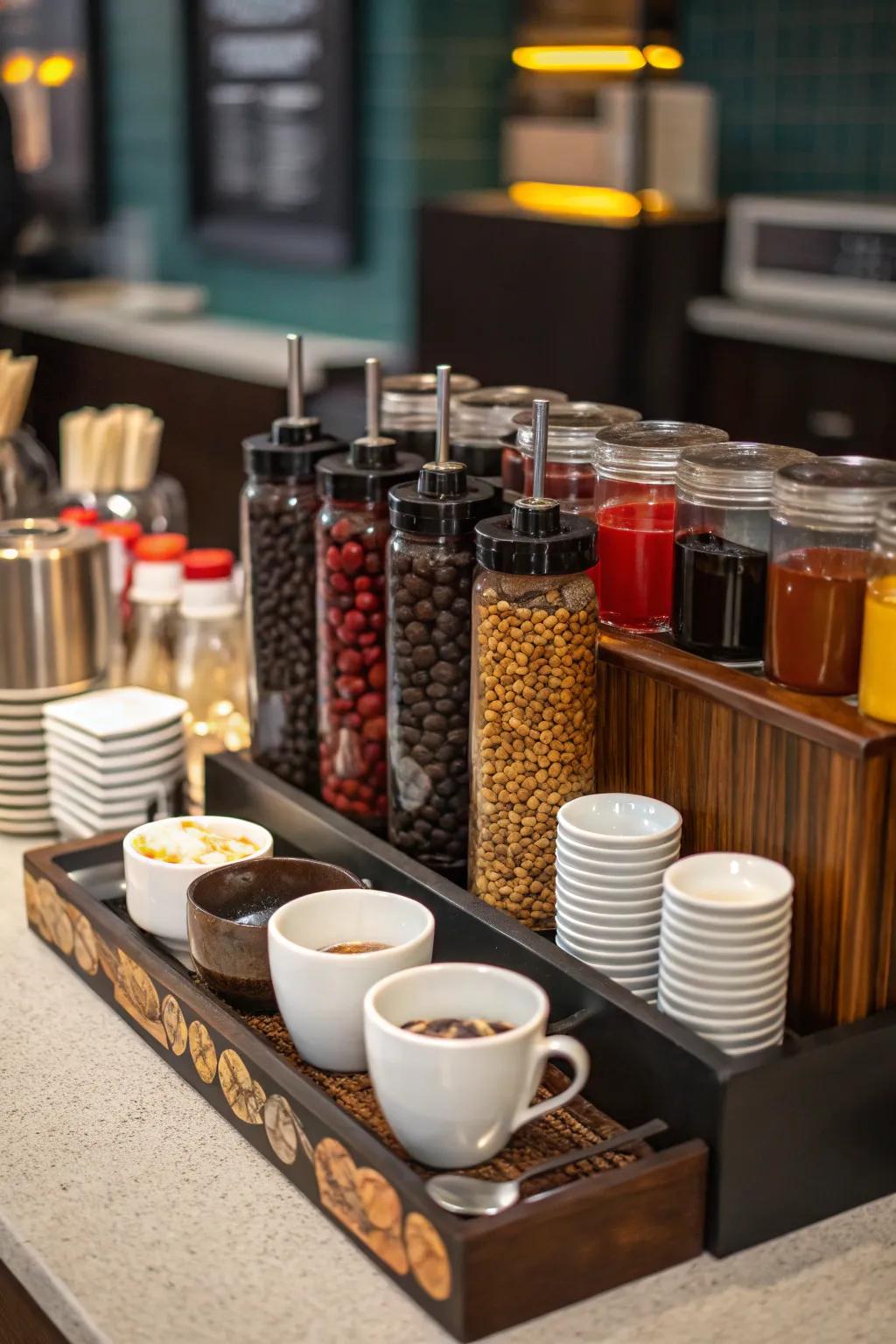 A gourmet coffee station where creativity flows with every cup.