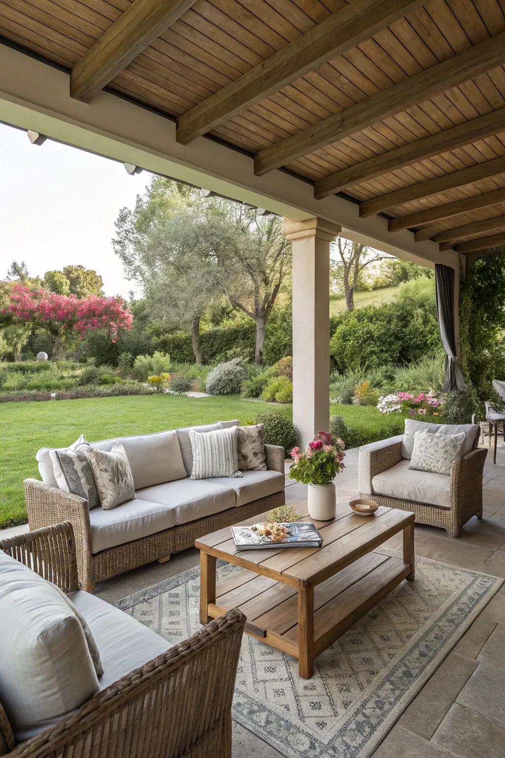 An outdoor living room perfect for relaxation.