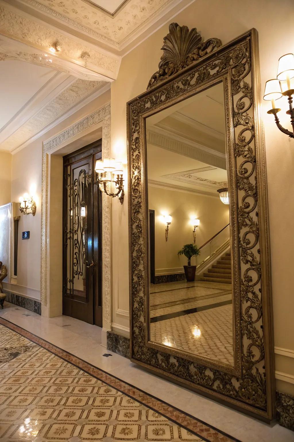 Mirrors create an illusion of more space and add a touch of elegance.