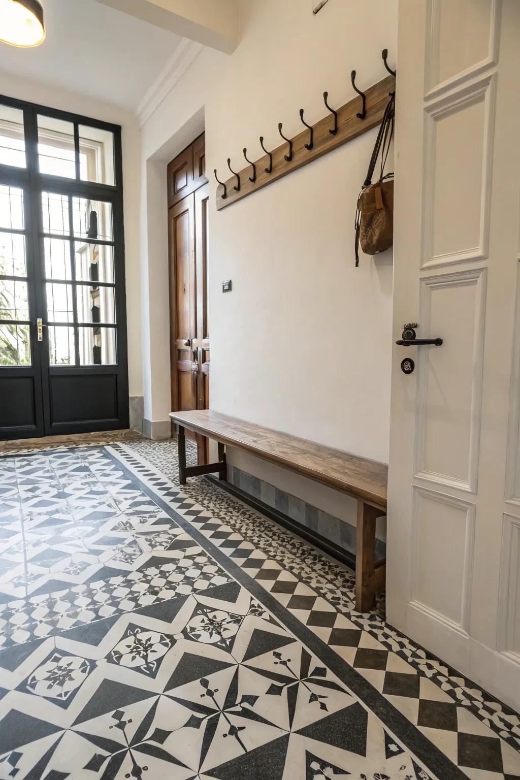 Geometric tiles can transform a space with their striking patterns.