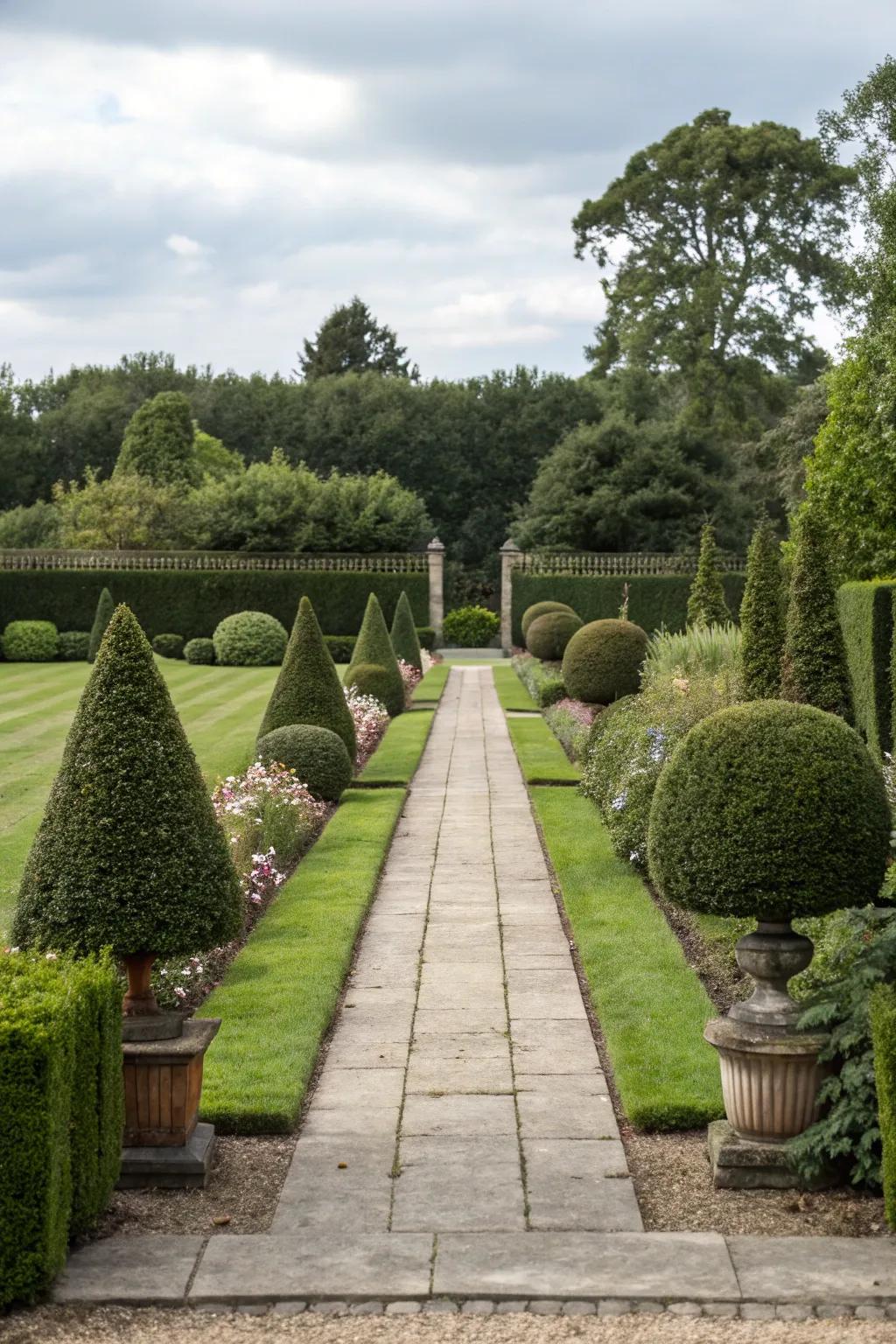 Symmetry adds a touch of elegance and balance to your garden.