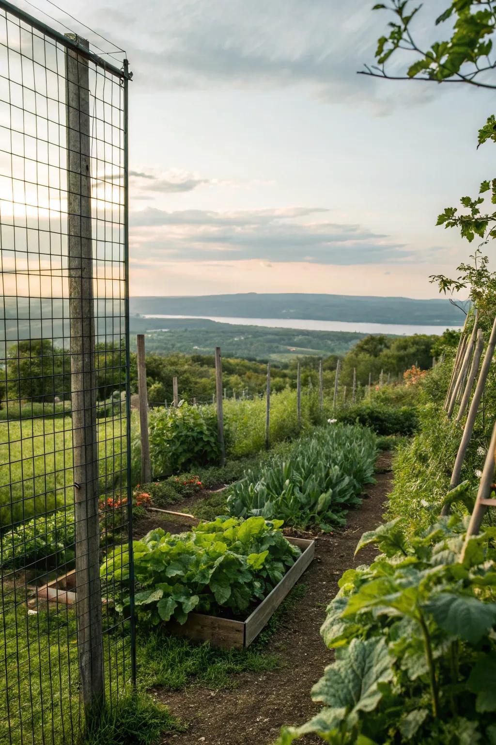 Wire mesh fences offer protection while preserving beautiful views.