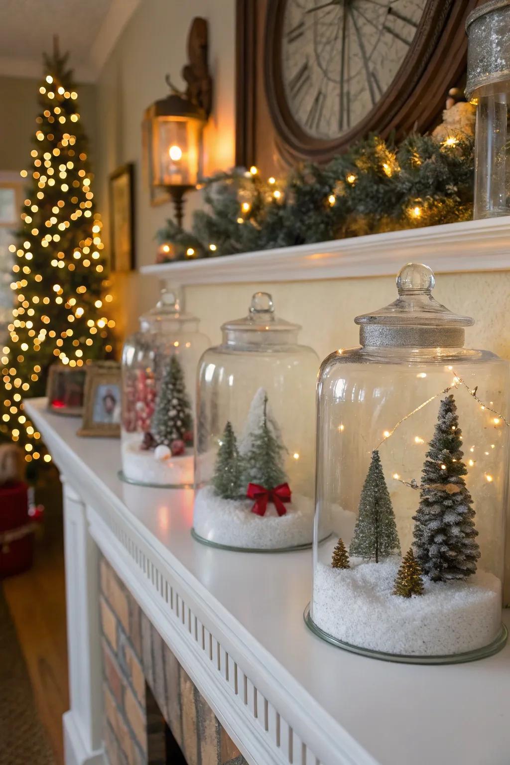 DIY snow globes bring a touch of winter wonderland to your home.