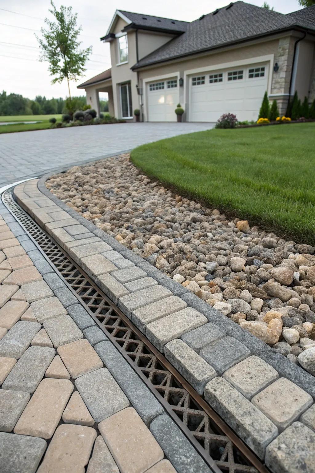 Permeable pavers provide a sustainable and neat driveway solution.