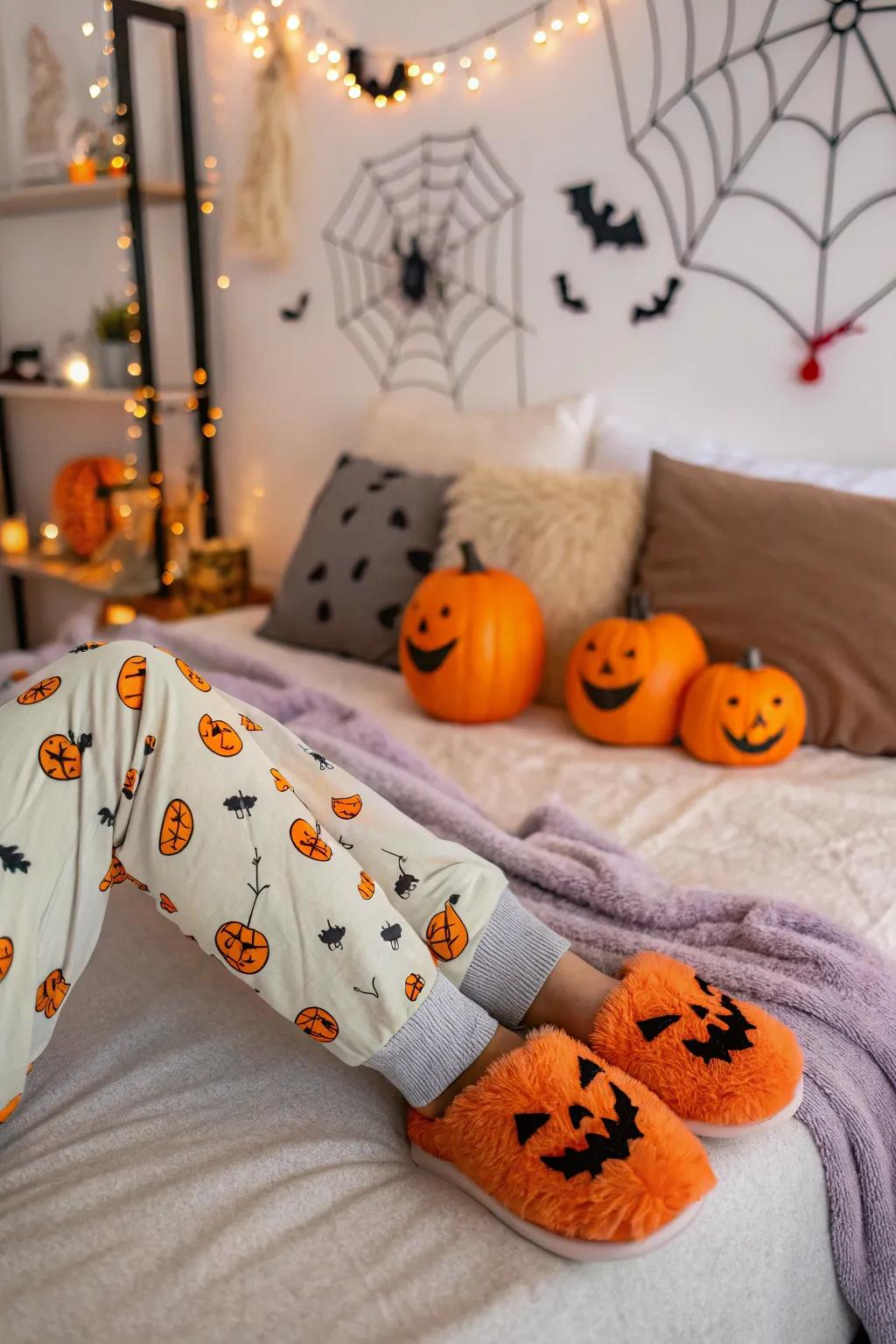 Get comfy with a Halloween pajama day.