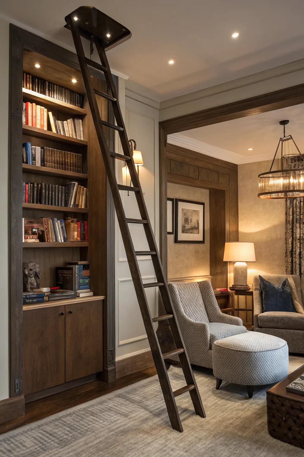 A hidden ladder adds an element of surprise and adventure to any home.