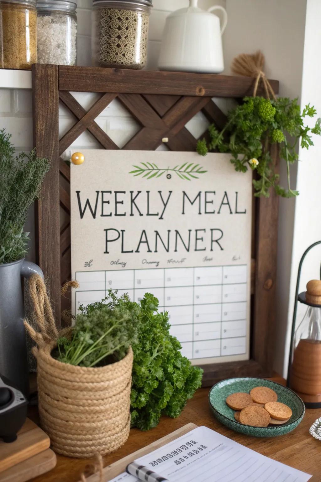 Simplify your meal planning with this organized approach.