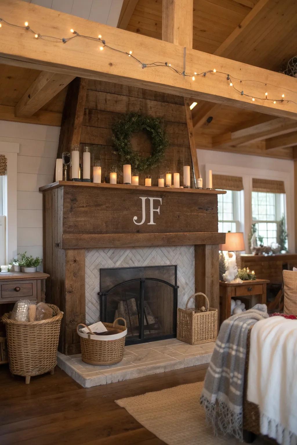 Add rustic charm with oversized wooden initials.