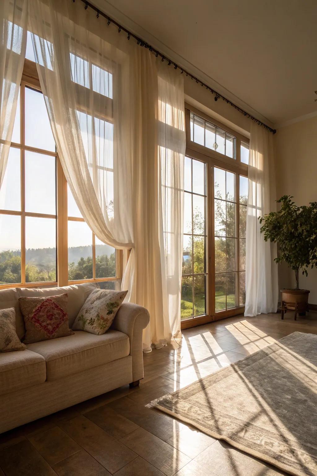 Harnessing natural light to create a bright and airy living room.