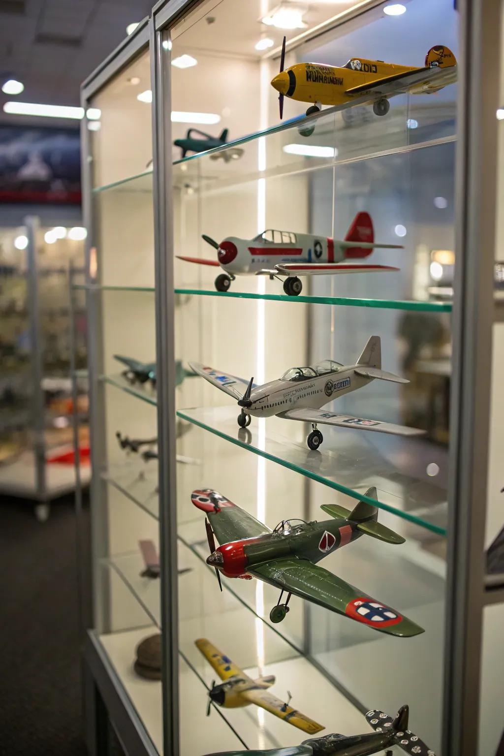 Glass cabinets provide both protection and elegance to your display.