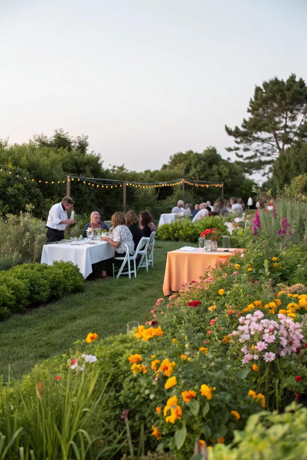 A garden party with nature's own decor.