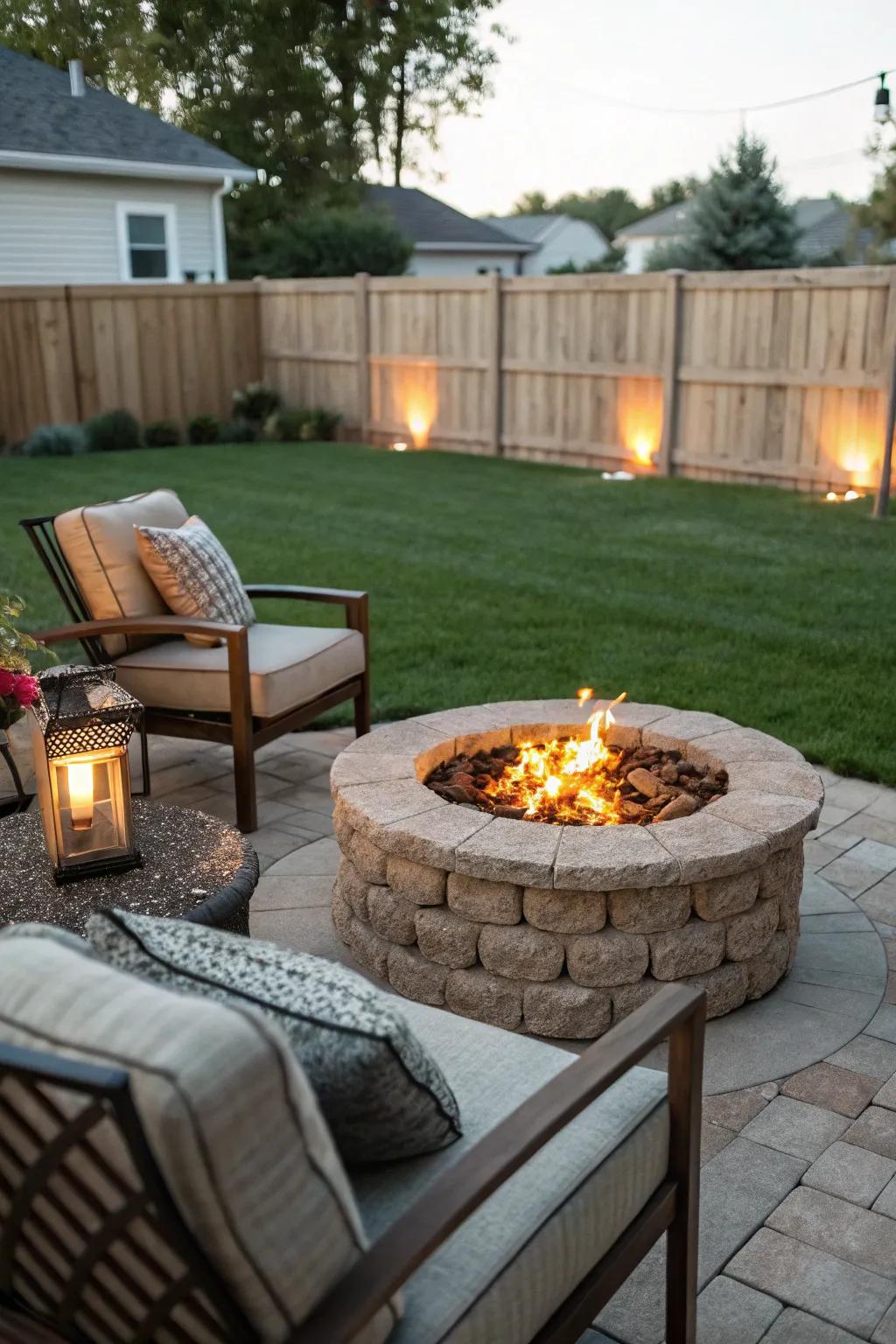 Gather around the fire pit for cozy evenings under the stars.