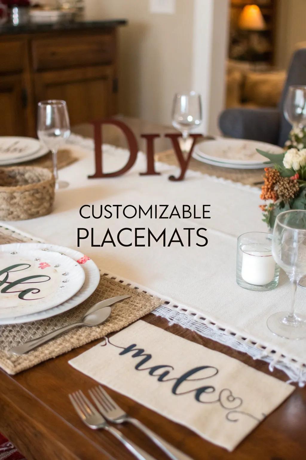 DIY placemats are perfect for adding a personal touch to your table setting.