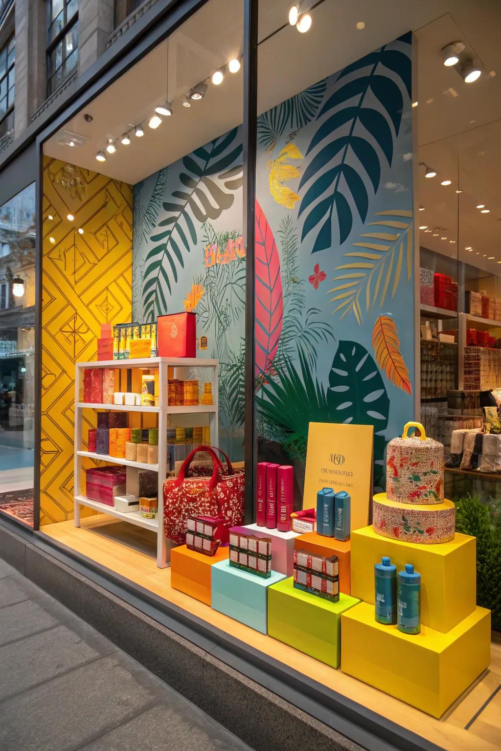 An engaging window display draws potential customers inside.