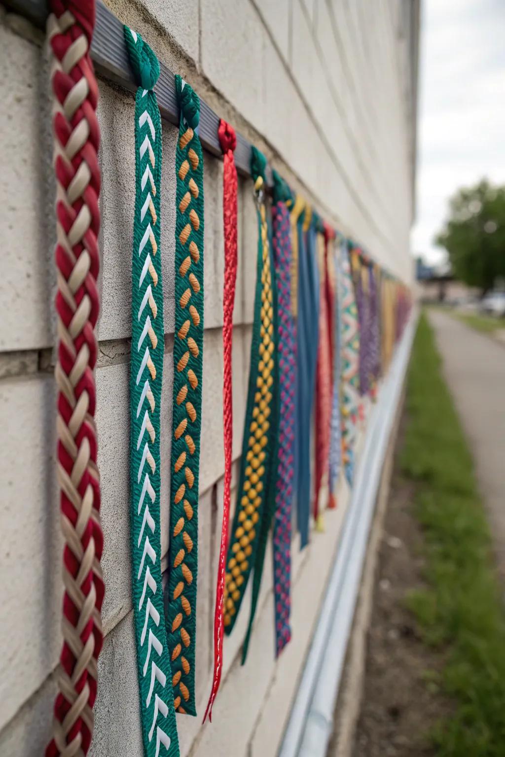 Intricate braided ribbon designs for a unique touch.