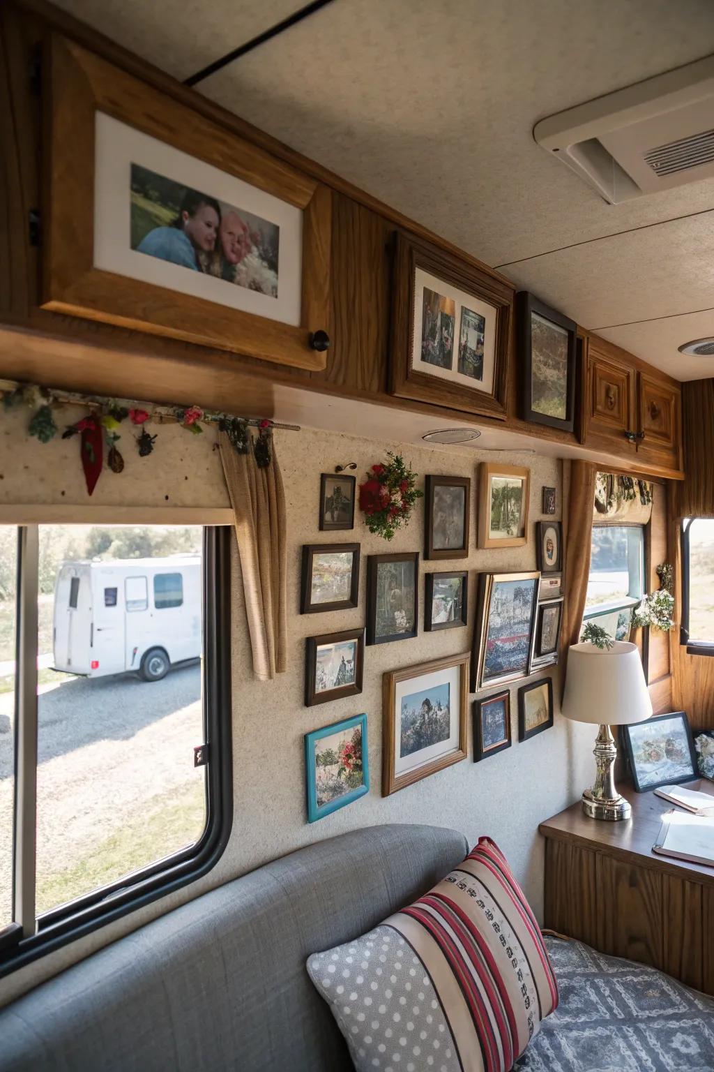 Wall art personalizes your RV space and adds a touch of home.