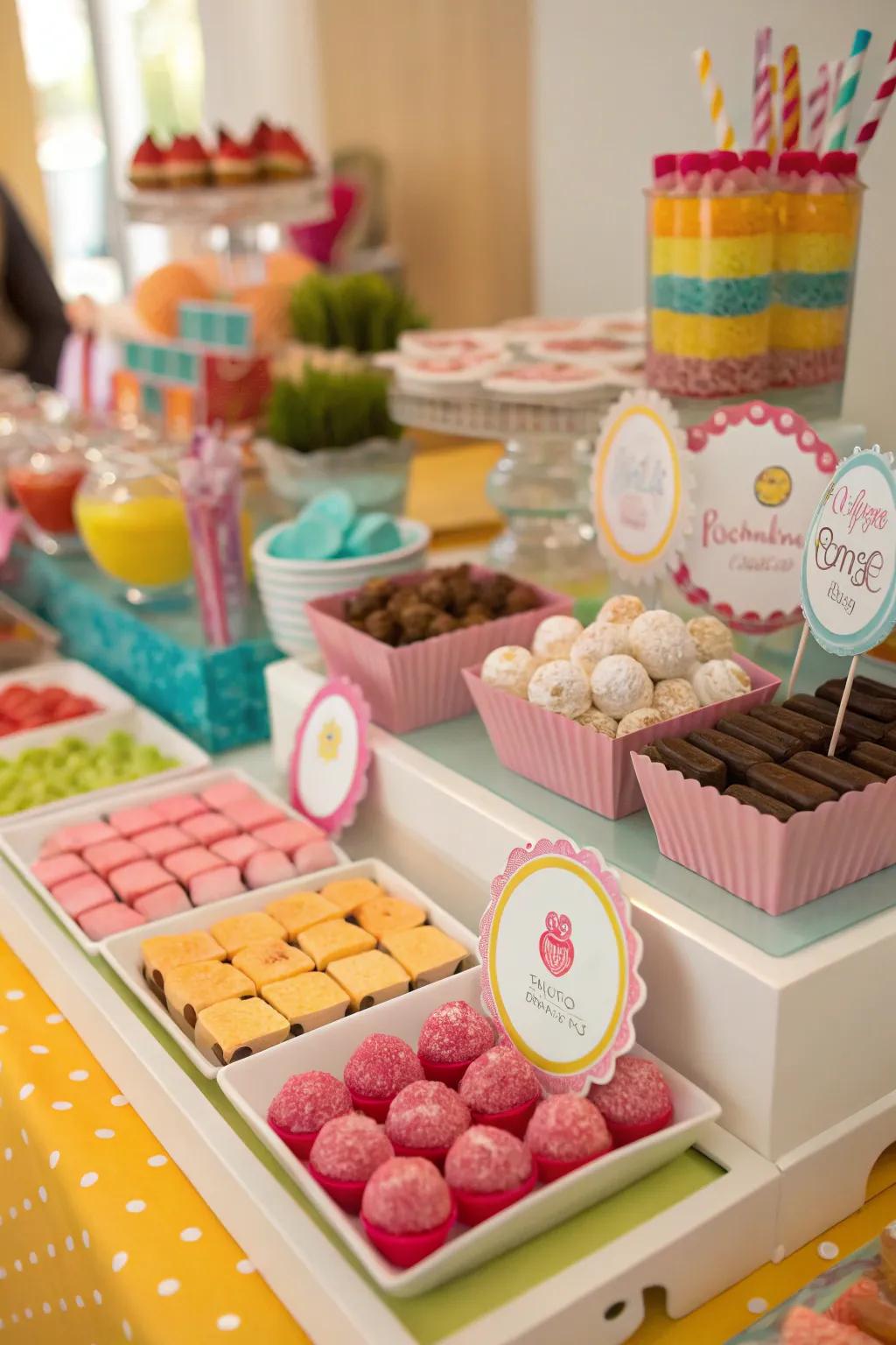 A DIY dessert bar adds a sweet touch to any Sweet 16 party.