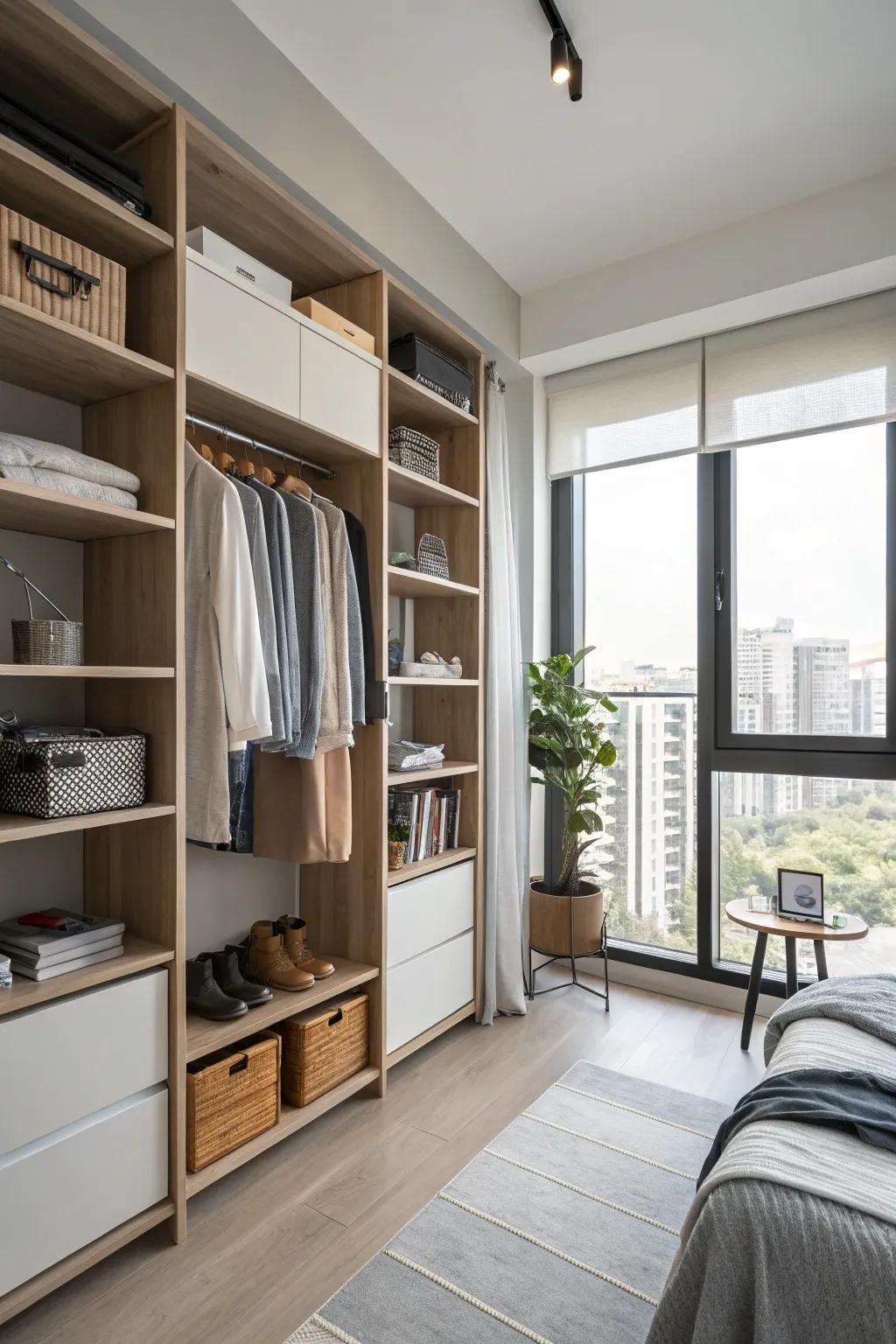 Reach for the sky with vertical storage to open up your studio.