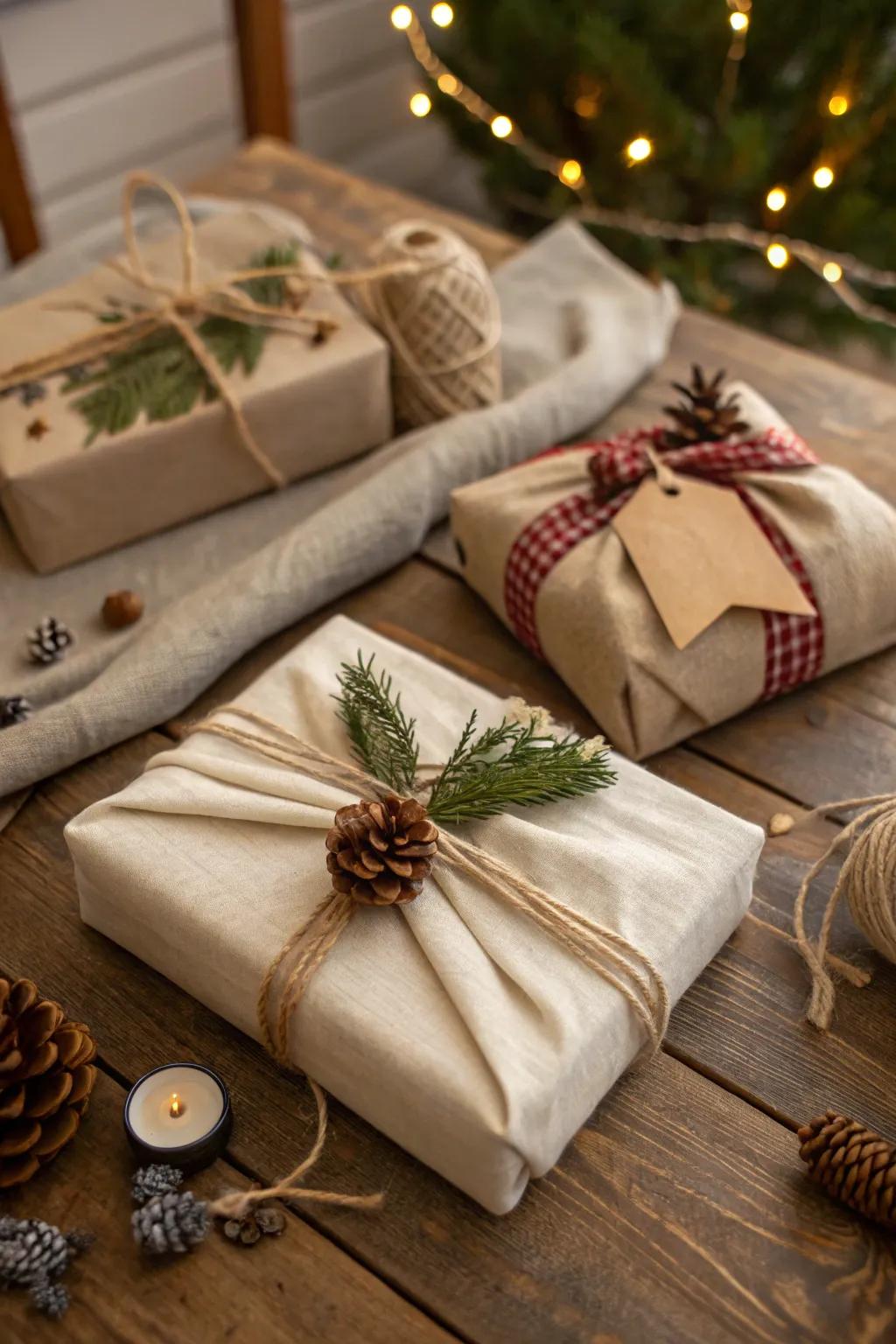 Sustainable and stylish gift wrapping ideas.