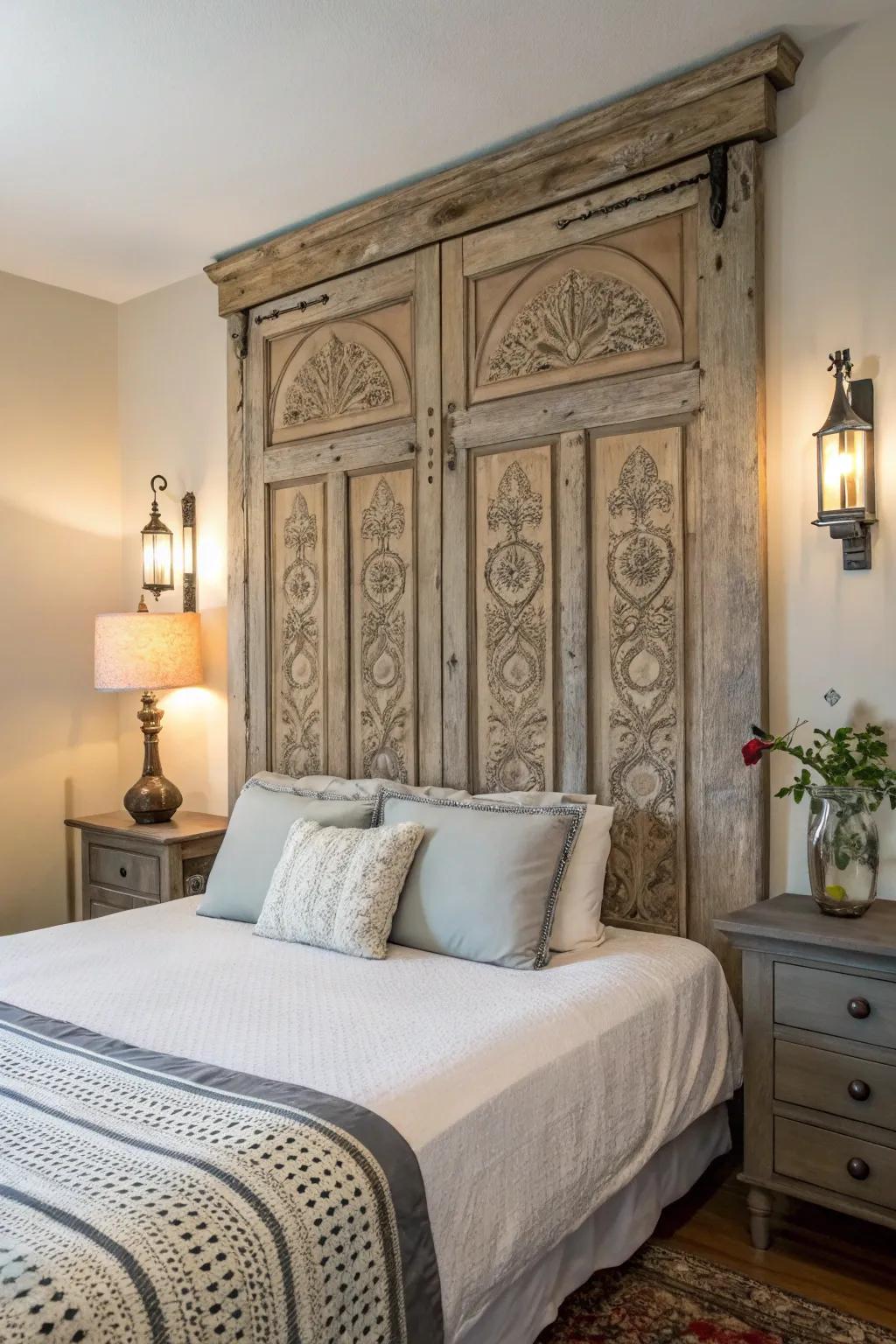 An artistic headboard can redefine the mood of your bedroom.