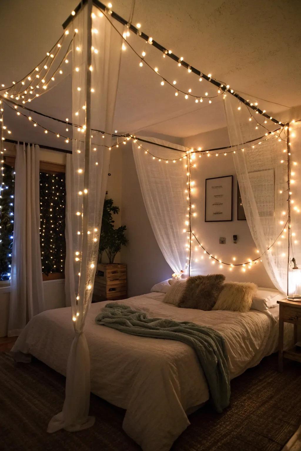 String lights add a magical touch to any room.