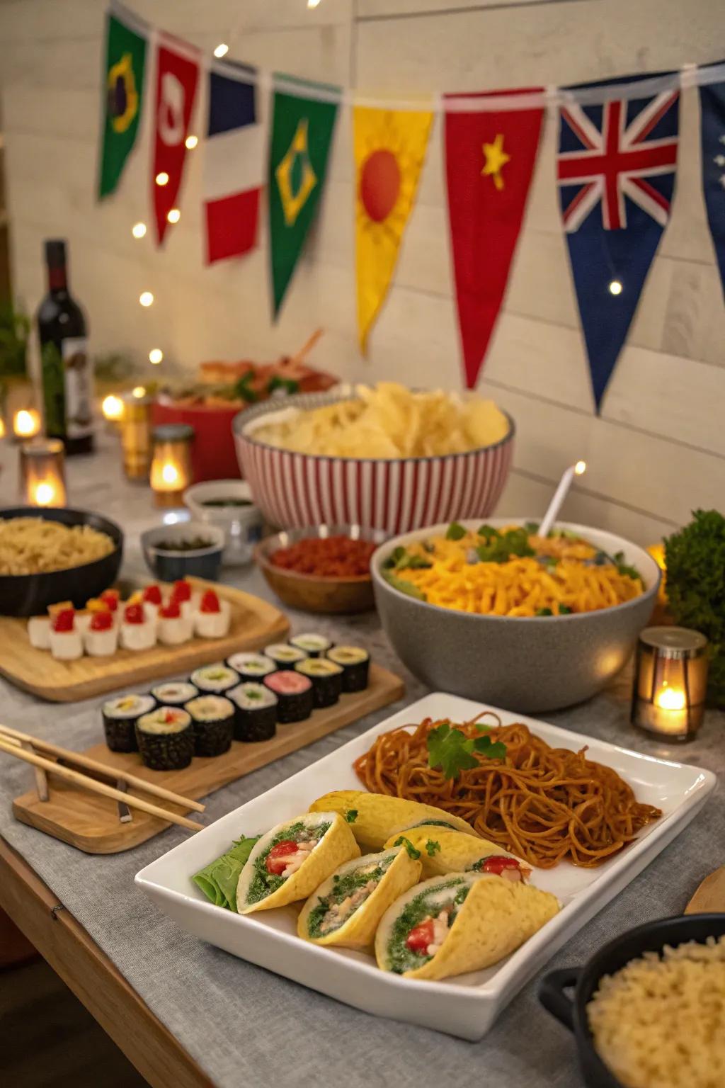 Travel the world through a themed dinner party.