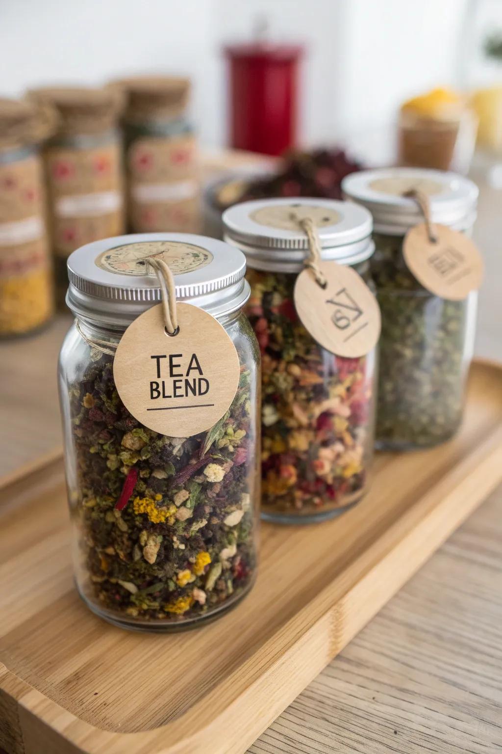 Customized tea blends for a personalized tea-time experience.