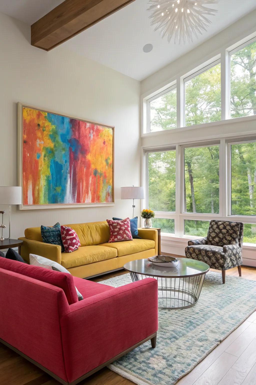 A splash of color invigorates your space.