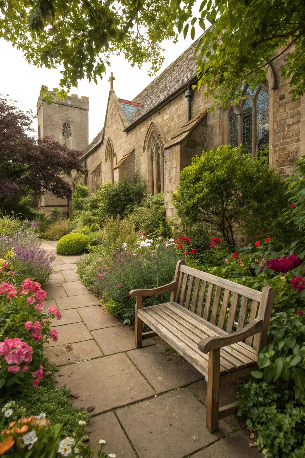 Cozy seating areas provide serene spots for reflection and rest.