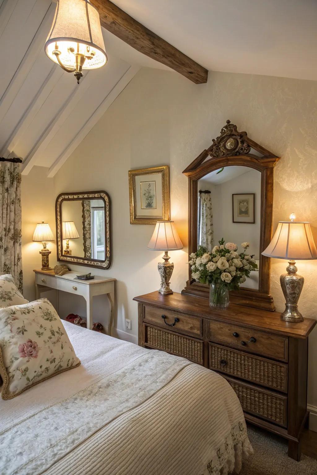 Vintage decor adds character and history.