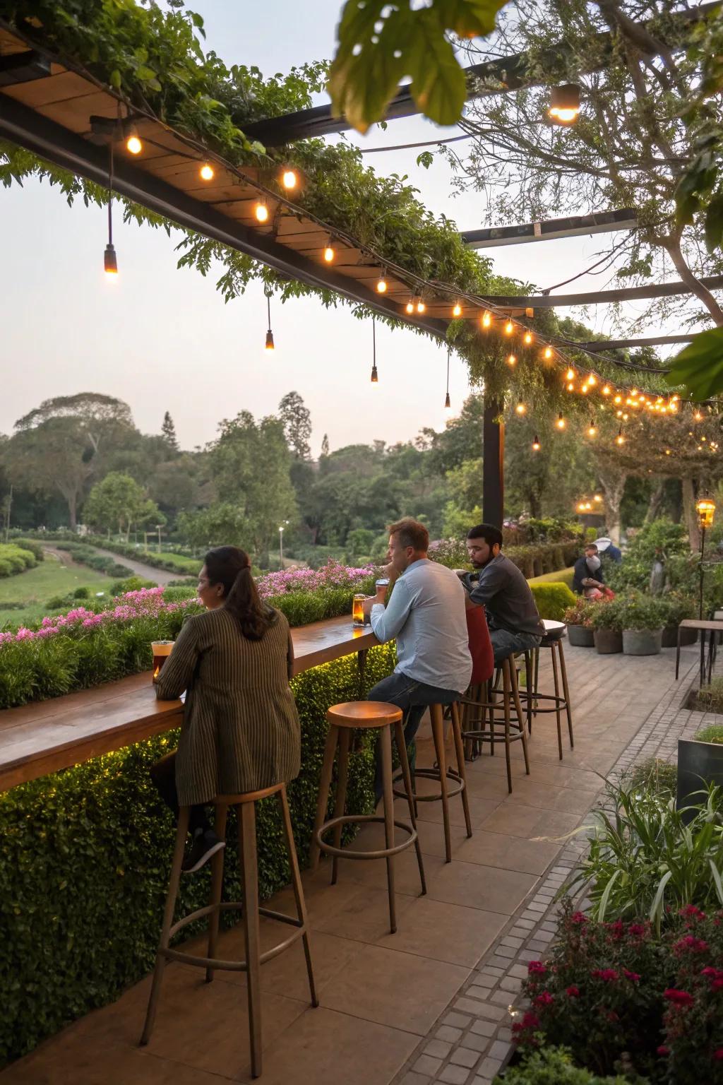 Enjoy scenic views from this well-placed outdoor bar.