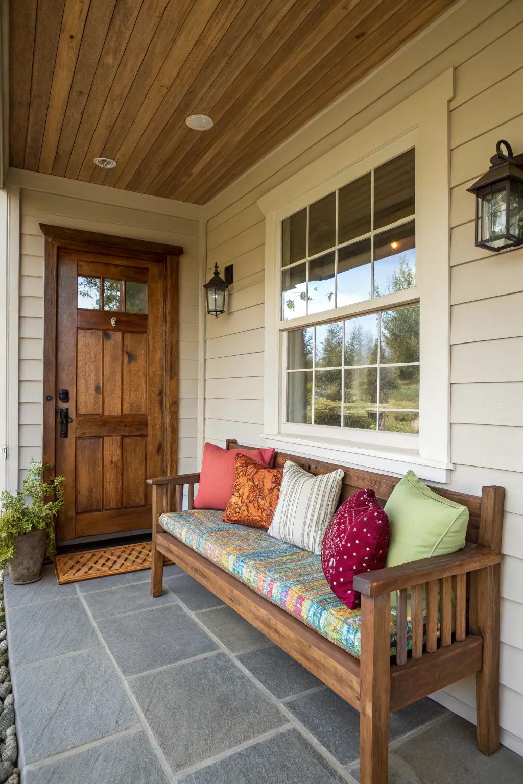 Cozy seating turns a porch into a lovely retreat.