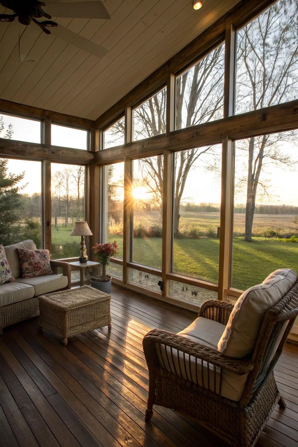 Bathe in natural light with expansive windows.