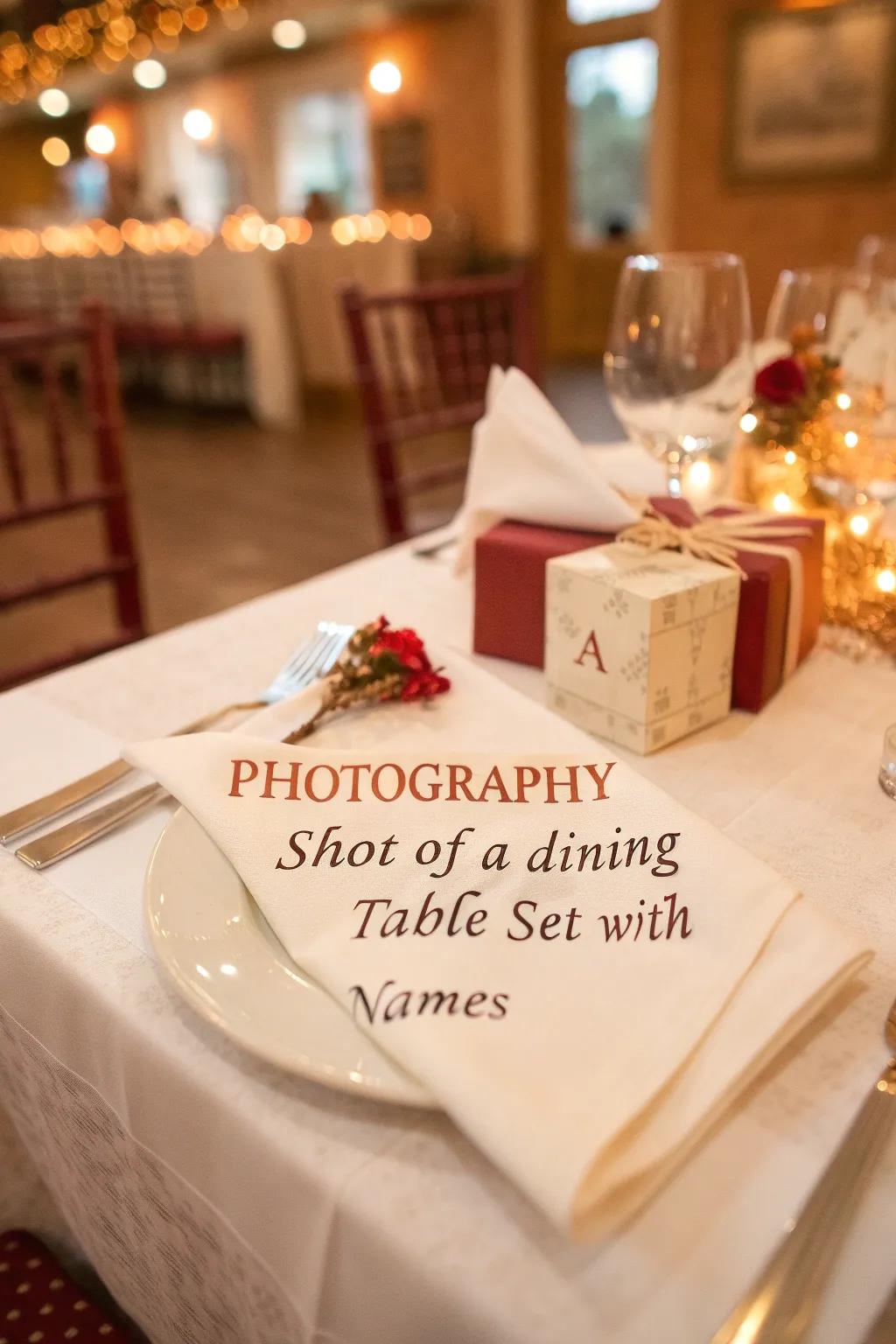 Add a personal touch with creative table settings.