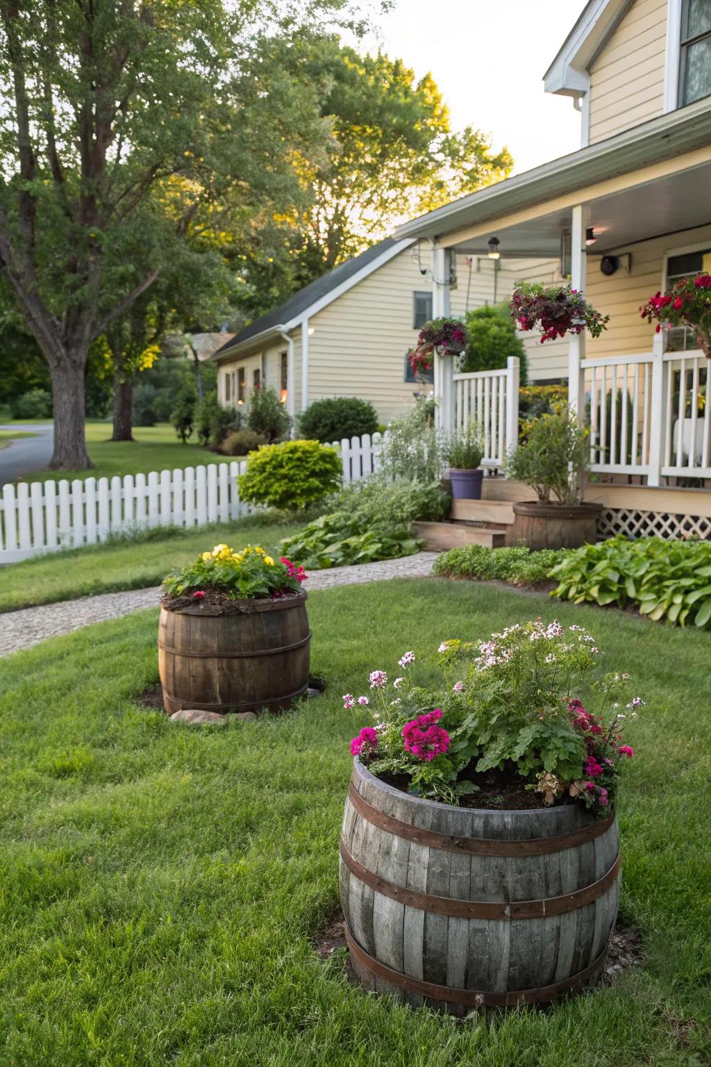 Unique planters can serve as eye-catching focal points in your garden.