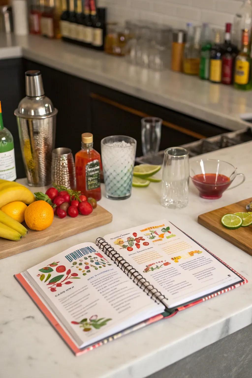 A cocktail recipe book is an essential tool for any mixologist.