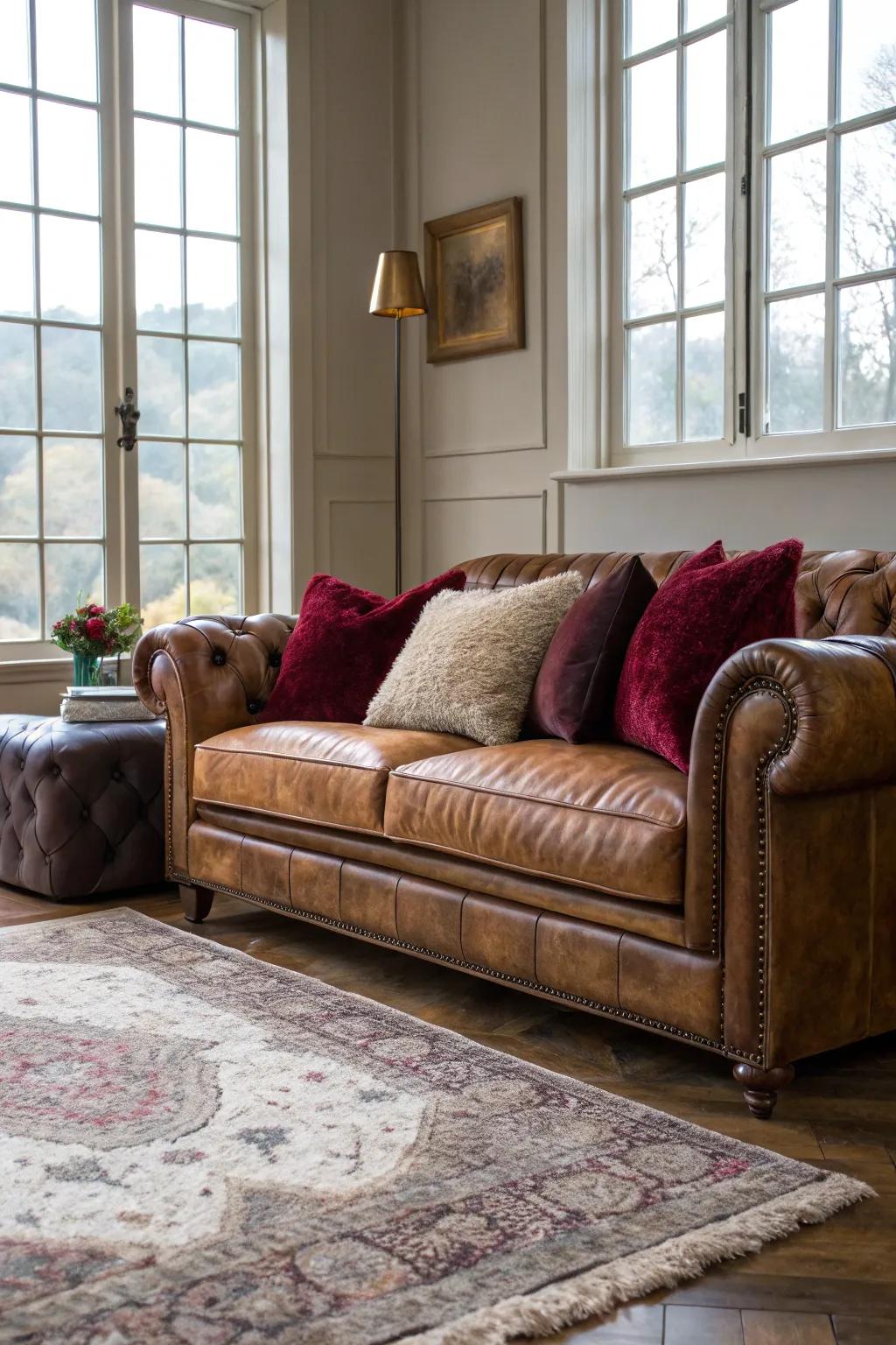 A living room that captivates with its rich blend of textures.