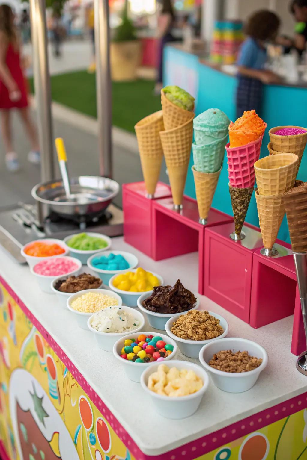 An interactive cone station that delights ice cream lovers of all ages.