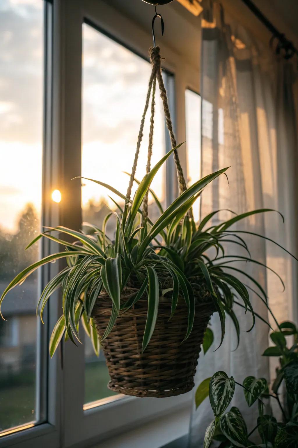 A classic choice, the spider plant adds charm and ease to your décor.