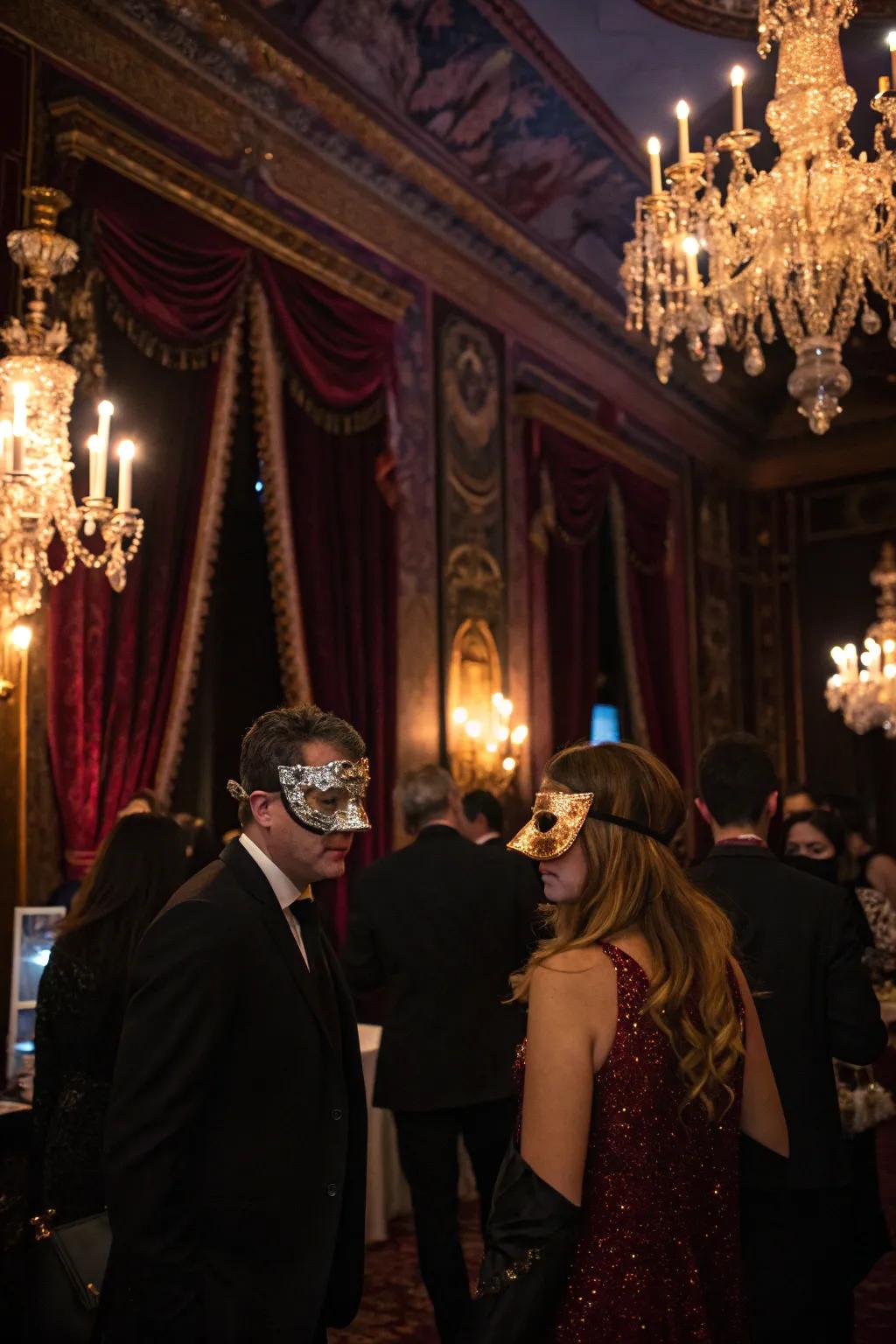 Add a mysterious flair to your party with a masquerade theme.