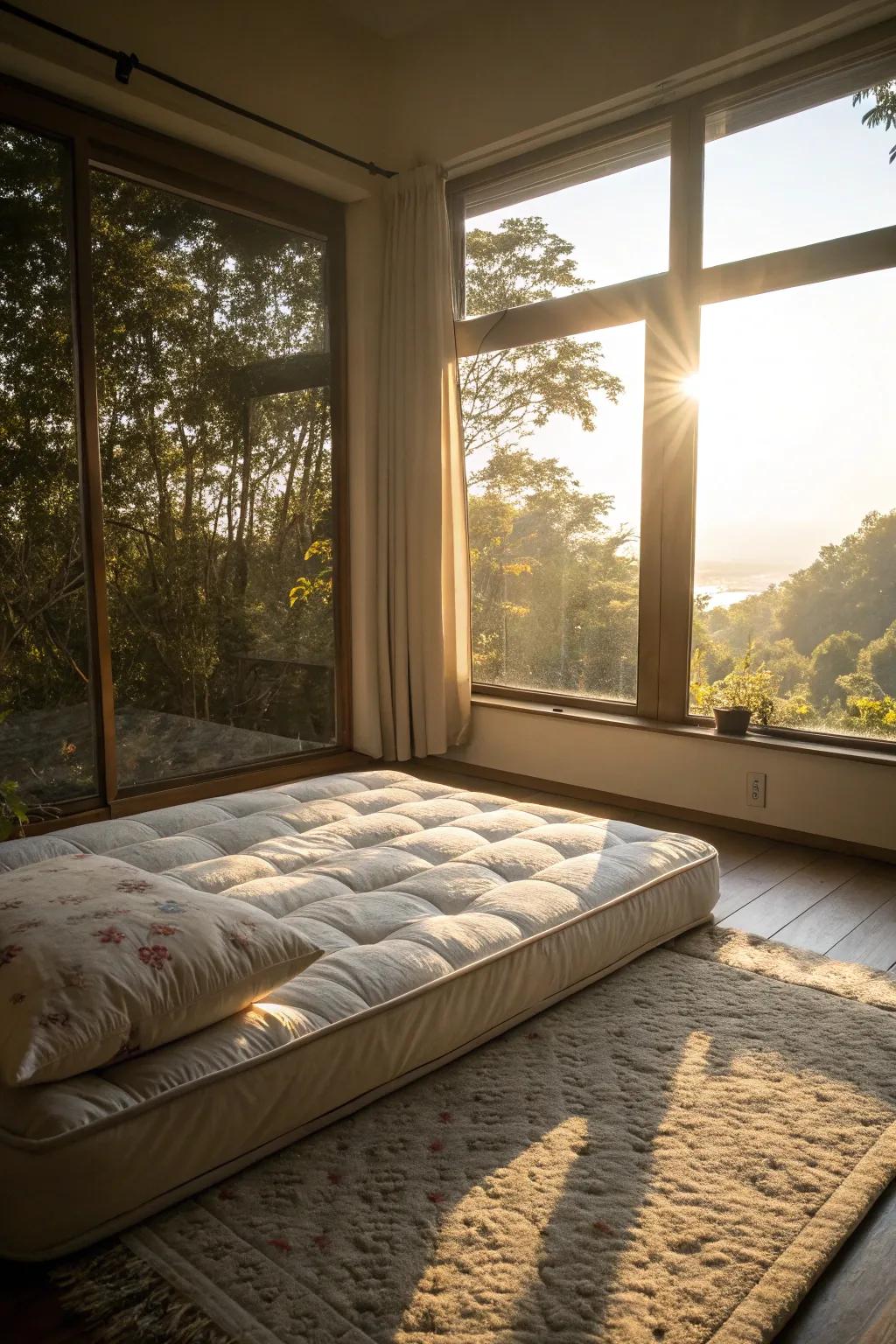 Natural light brings warmth and brightness to your sleeping area.