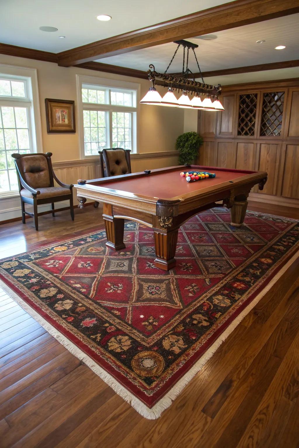 Enhance your pool table room with flooring that complements your design vision.