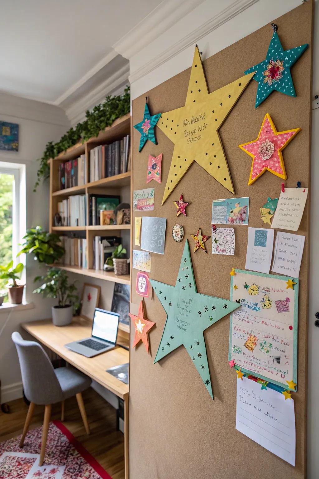 Personalized stars showcase individual dreams and goals.