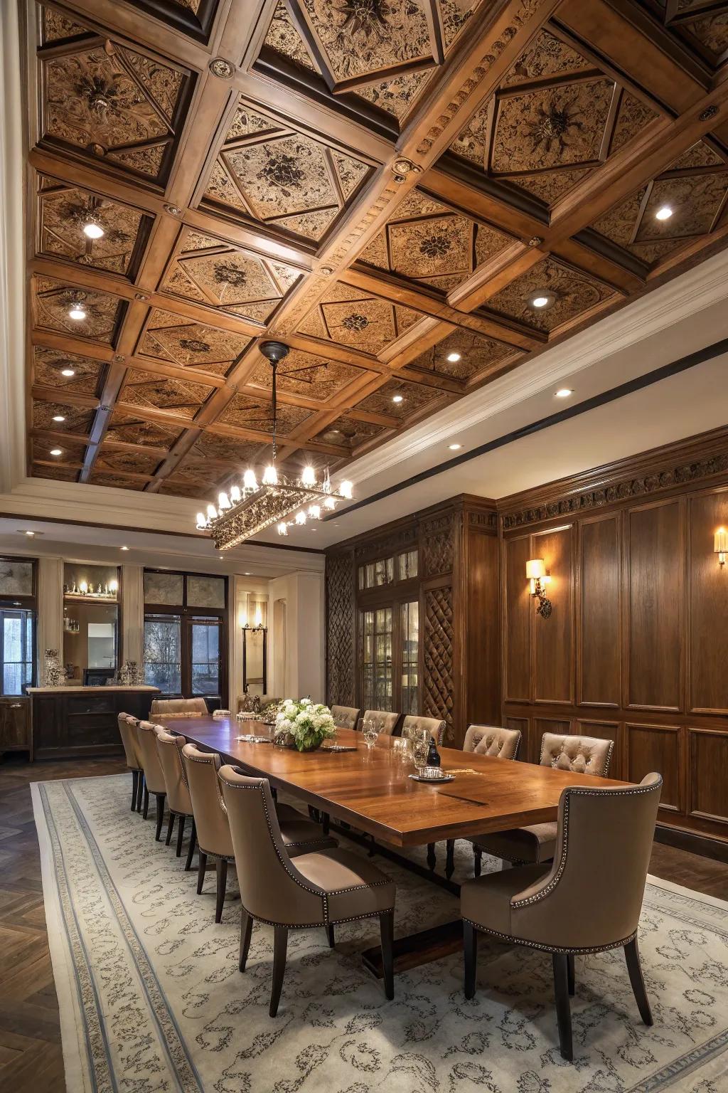 Elevate your space with eye-catching ceiling designs.