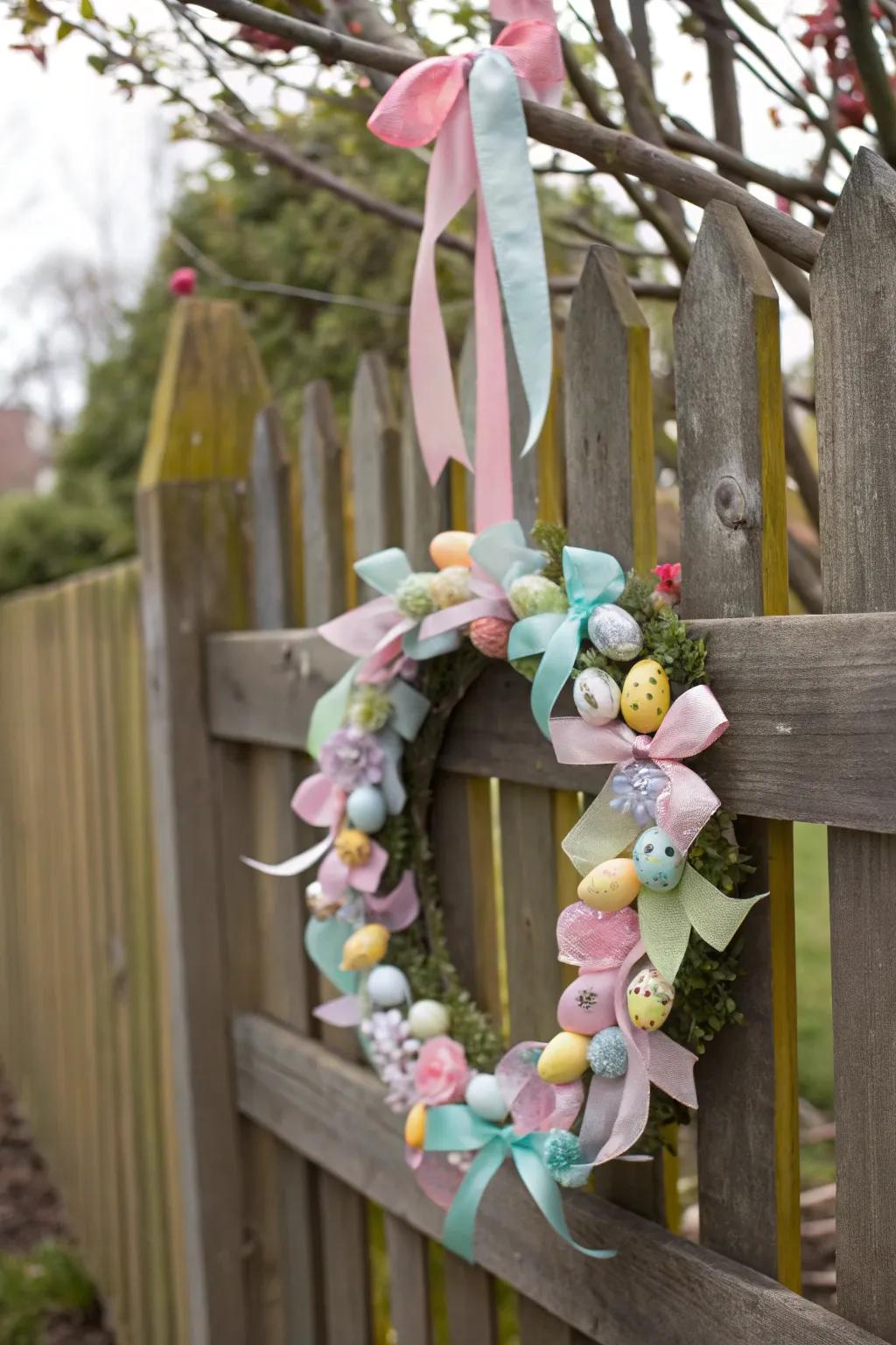 Bring springtime cheer with this pastel Easter wreath.