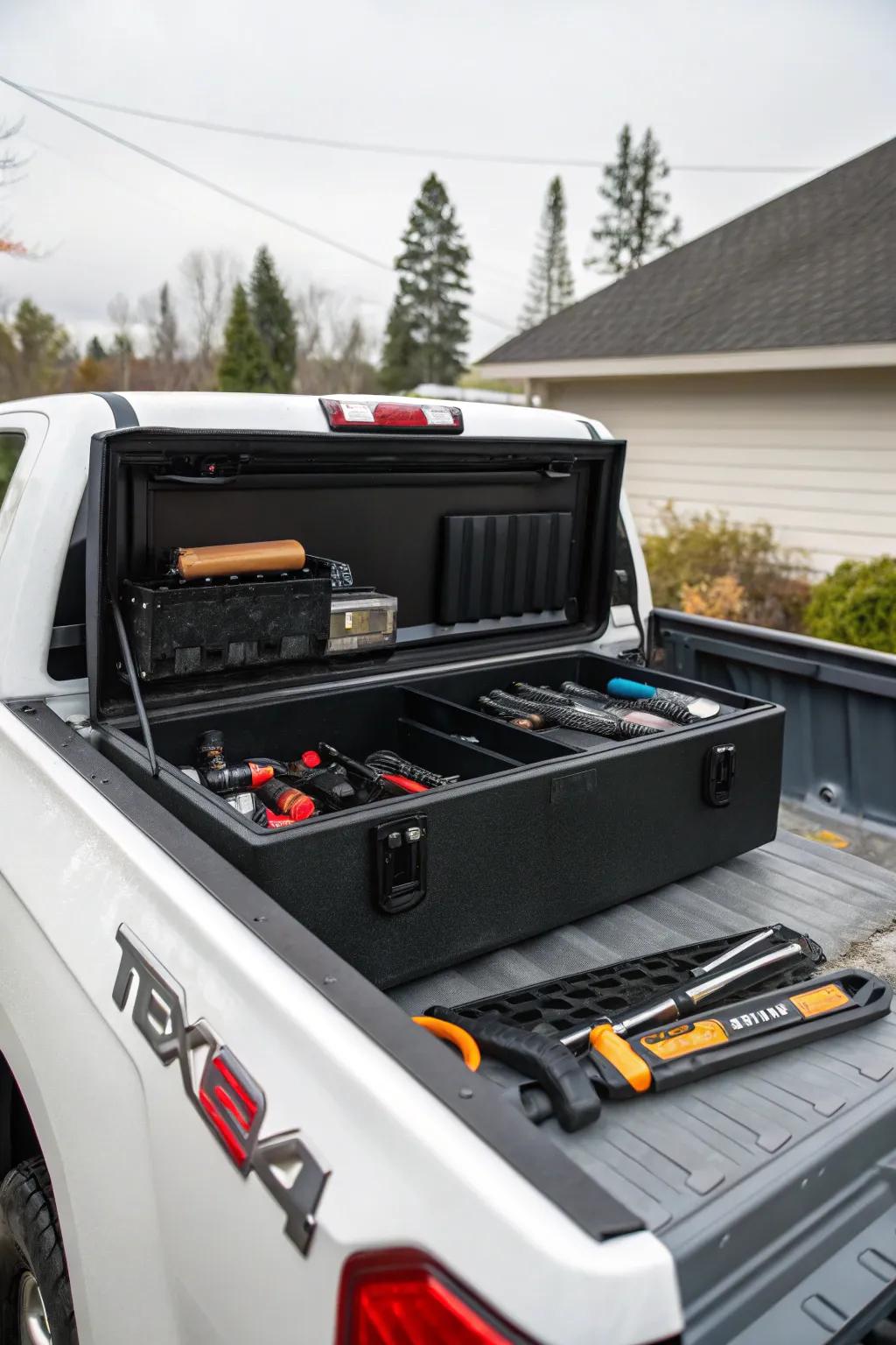 Keep your tools organized and accessible with a sturdy toolbox.