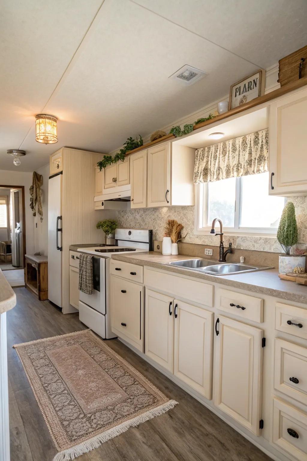 Neutral colors can make your kitchen feel larger and more inviting.