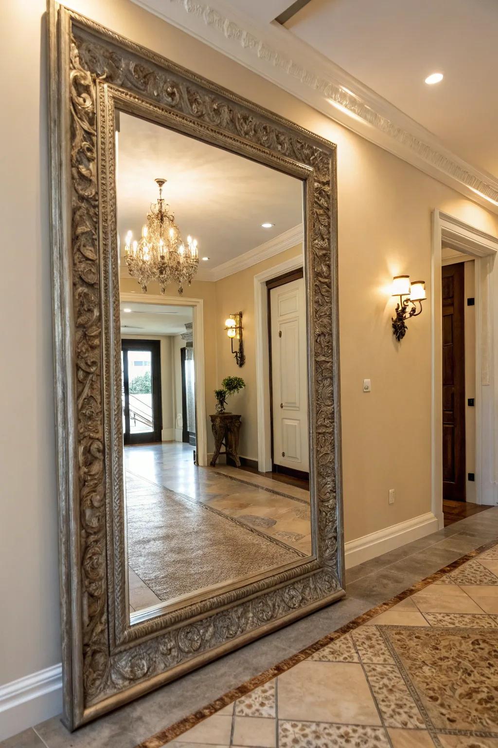 Mirrors enhance the feeling of space and light in your entryway.