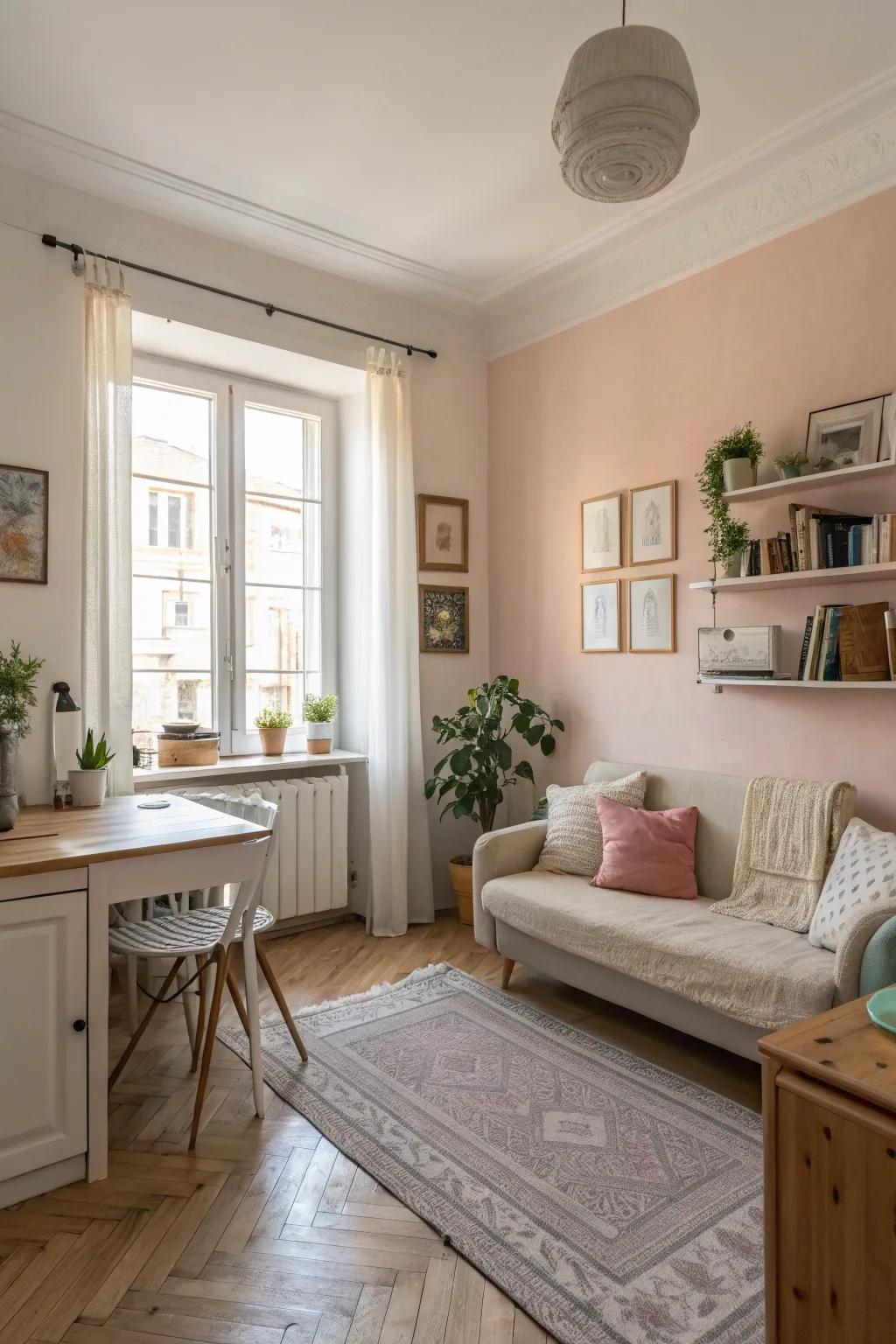 Illuminate your space with light colors for a breezy feel.