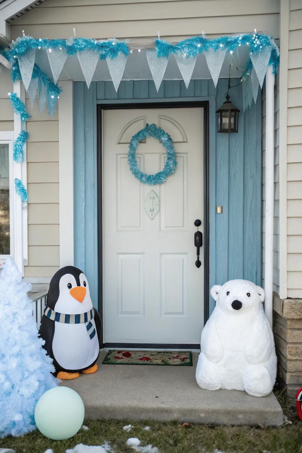 Penguins and polar bears add a frosty, friendly vibe.